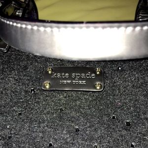 ♠️♠️Vintage Kate Spade Wool and Leather Handbag. Gray w/ Rhinestones♠️♠️